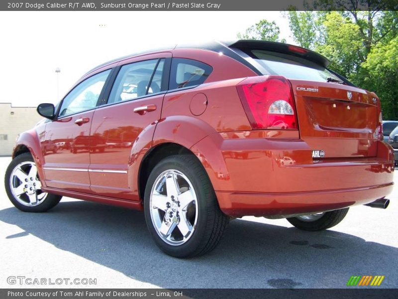 Sunburst Orange Pearl / Pastel Slate Gray 2007 Dodge Caliber R/T AWD