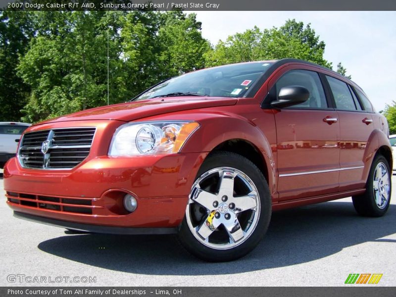 Sunburst Orange Pearl / Pastel Slate Gray 2007 Dodge Caliber R/T AWD