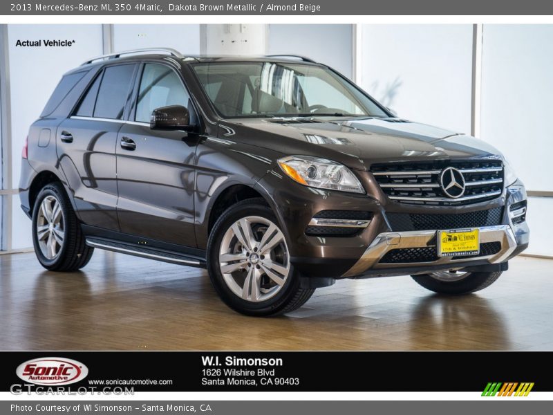 Dakota Brown Metallic / Almond Beige 2013 Mercedes-Benz ML 350 4Matic