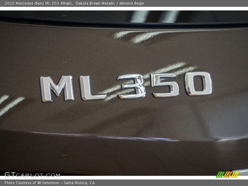Dakota Brown Metallic / Almond Beige 2013 Mercedes-Benz ML 350 4Matic