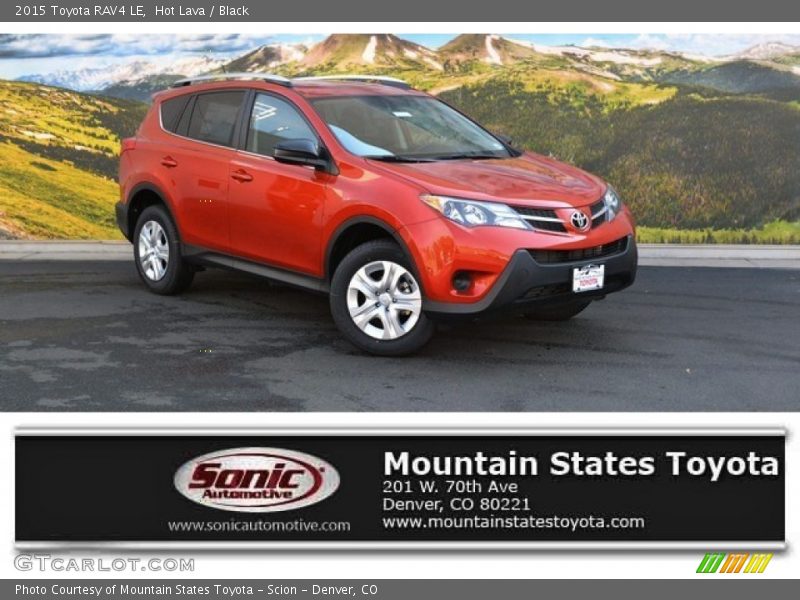 Hot Lava / Black 2015 Toyota RAV4 LE