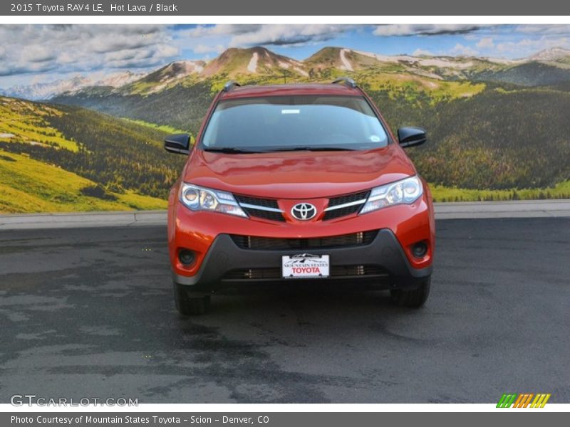 Hot Lava / Black 2015 Toyota RAV4 LE