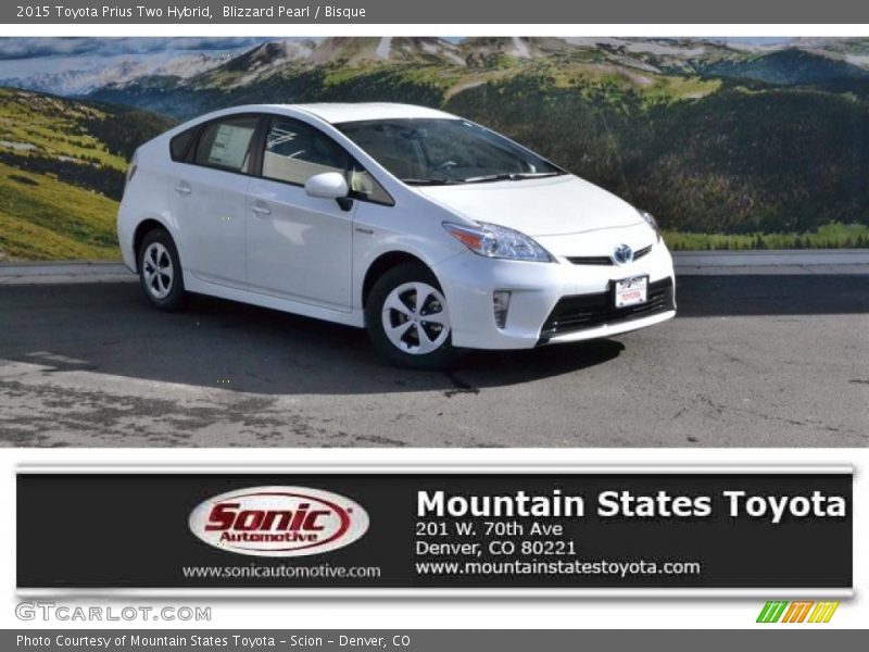 Blizzard Pearl / Bisque 2015 Toyota Prius Two Hybrid