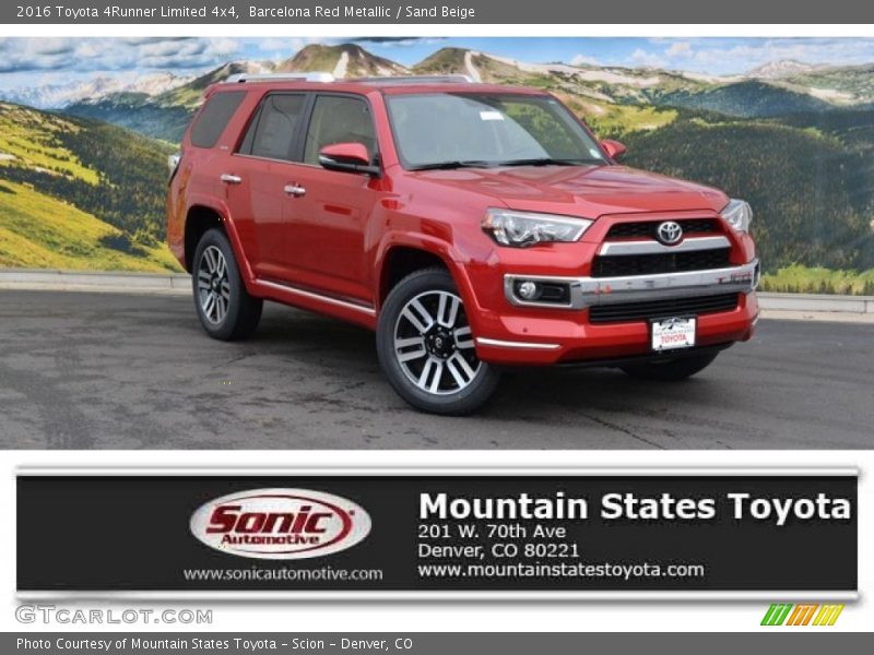 Barcelona Red Metallic / Sand Beige 2016 Toyota 4Runner Limited 4x4