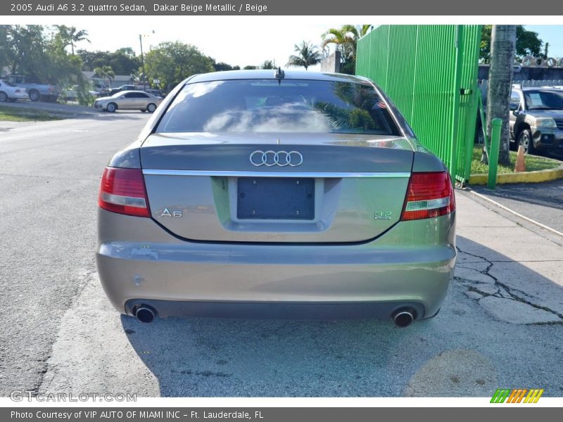 Dakar Beige Metallic / Beige 2005 Audi A6 3.2 quattro Sedan