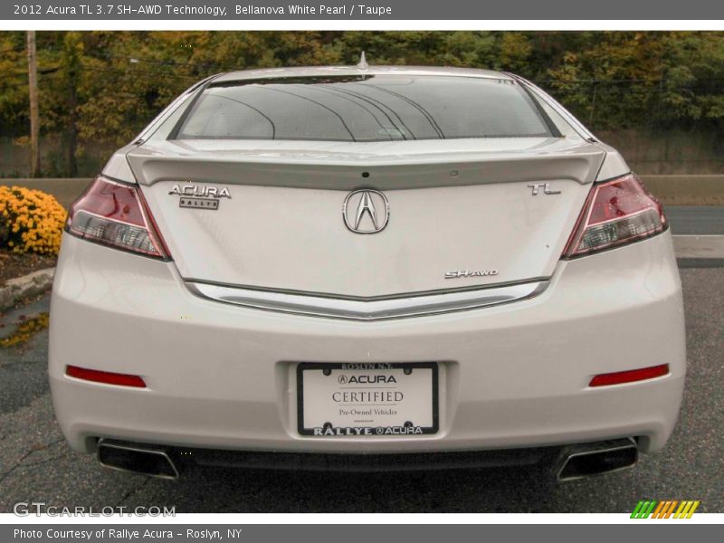 Bellanova White Pearl / Taupe 2012 Acura TL 3.7 SH-AWD Technology