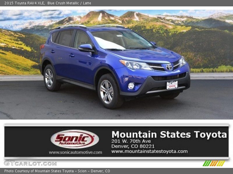 Blue Crush Metallic / Latte 2015 Toyota RAV4 XLE
