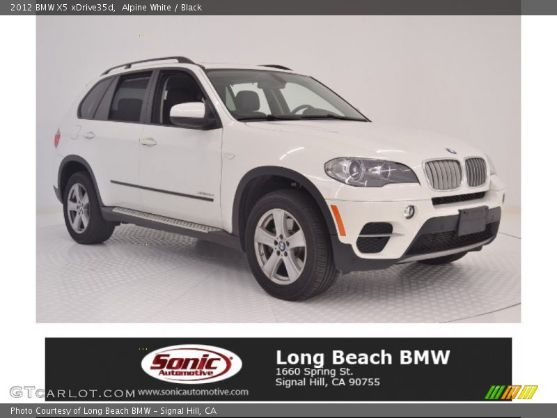 Alpine White / Black 2012 BMW X5 xDrive35d