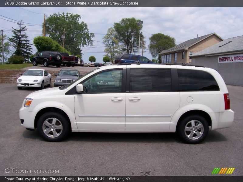 Stone White / Dark Slate Gray/Light Shale 2009 Dodge Grand Caravan SXT