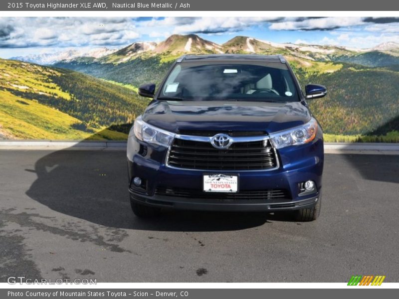 Nautical Blue Metallic / Ash 2015 Toyota Highlander XLE AWD