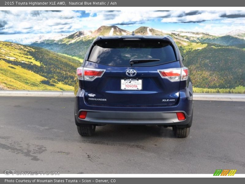 Nautical Blue Metallic / Ash 2015 Toyota Highlander XLE AWD