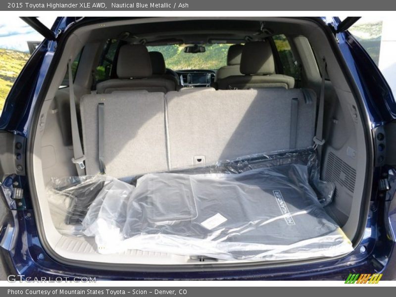 Nautical Blue Metallic / Ash 2015 Toyota Highlander XLE AWD