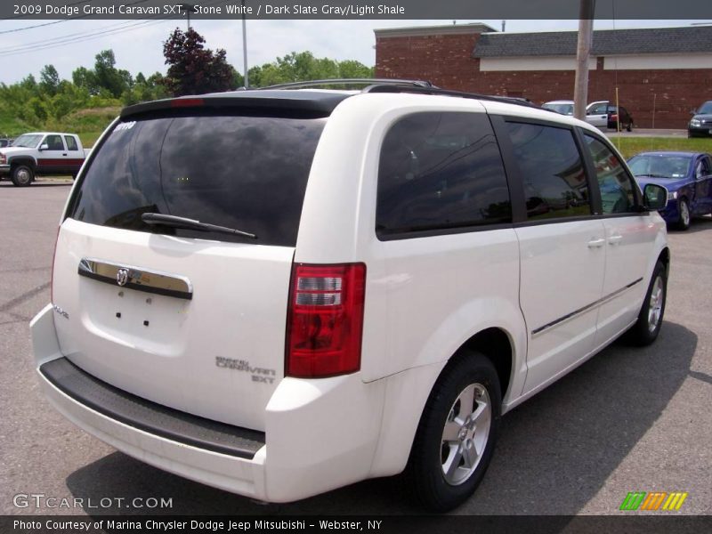 Stone White / Dark Slate Gray/Light Shale 2009 Dodge Grand Caravan SXT