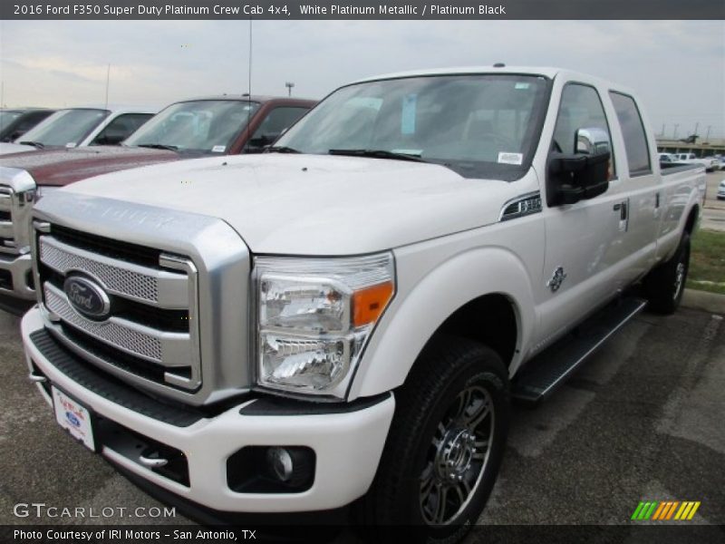 White Platinum Metallic / Platinum Black 2016 Ford F350 Super Duty Platinum Crew Cab 4x4