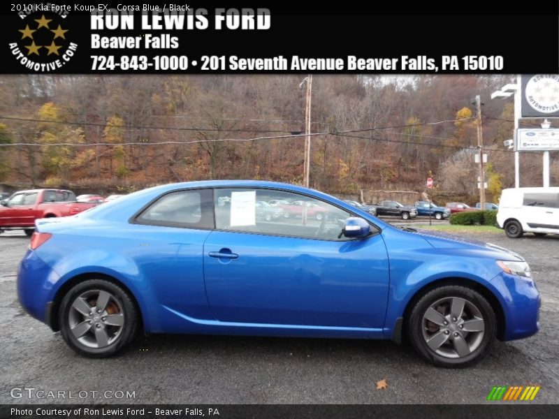 Corsa Blue / Black 2010 Kia Forte Koup EX