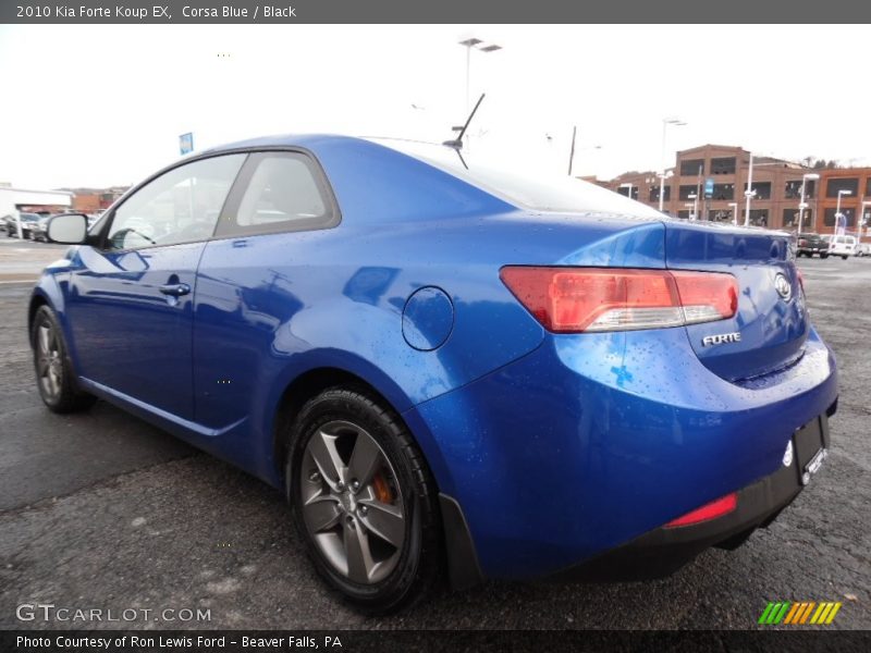 Corsa Blue / Black 2010 Kia Forte Koup EX