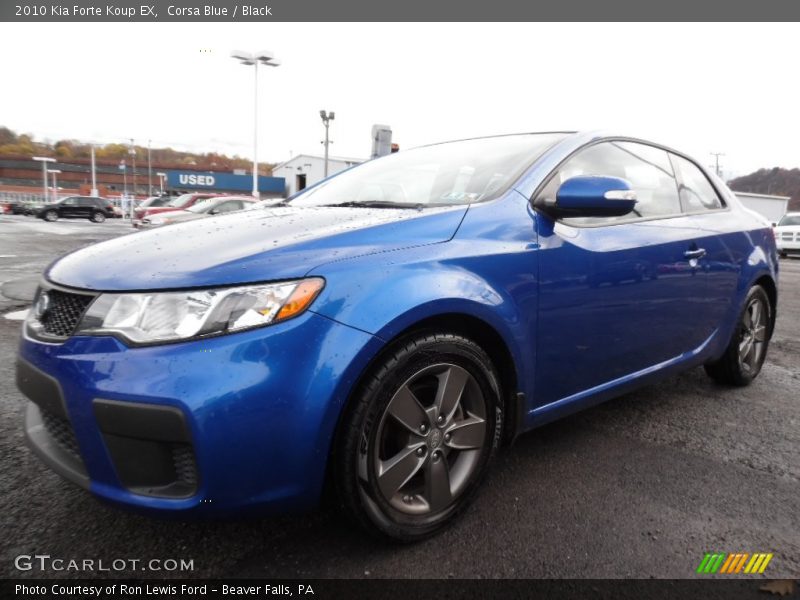 Corsa Blue / Black 2010 Kia Forte Koup EX