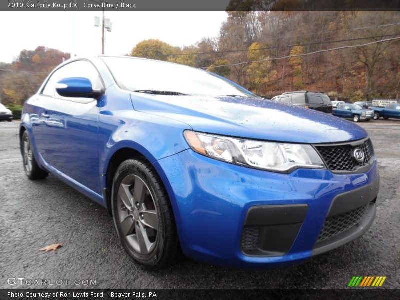 Corsa Blue / Black 2010 Kia Forte Koup EX