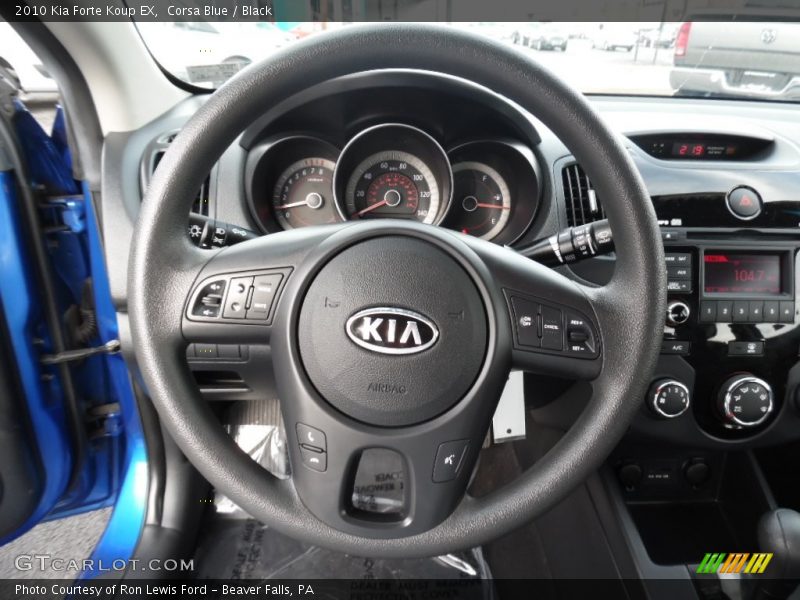 Corsa Blue / Black 2010 Kia Forte Koup EX