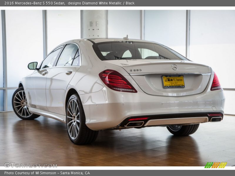 designo Diamond White Metallic / Black 2016 Mercedes-Benz S 550 Sedan