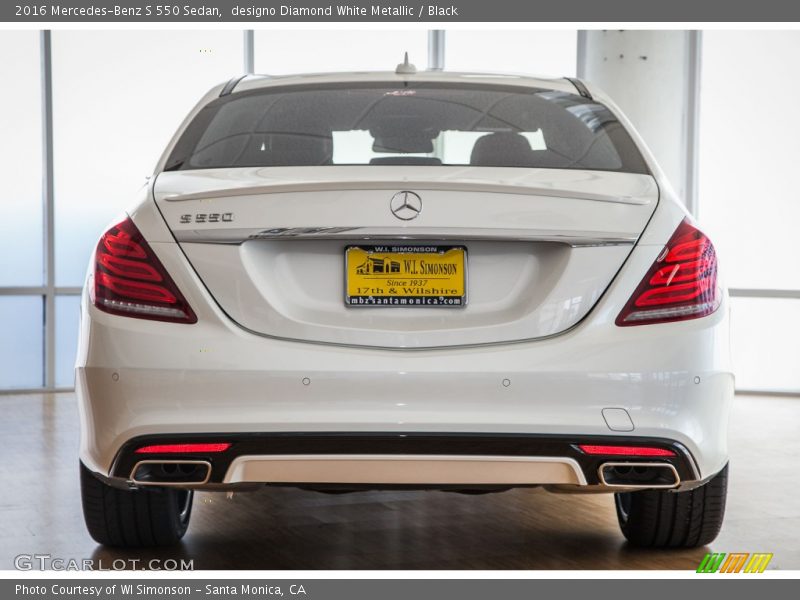 designo Diamond White Metallic / Black 2016 Mercedes-Benz S 550 Sedan