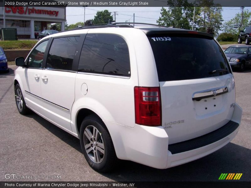 Stone White / Medium Slate Gray/Light Shale 2009 Dodge Grand Caravan SXT