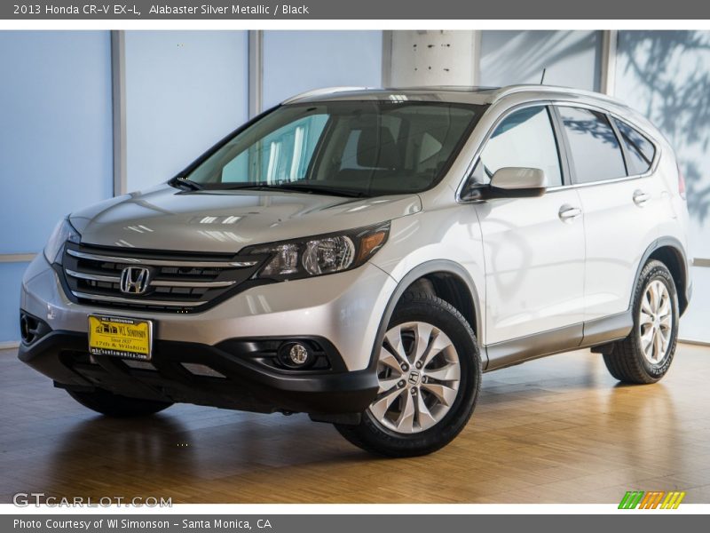 Alabaster Silver Metallic / Black 2013 Honda CR-V EX-L