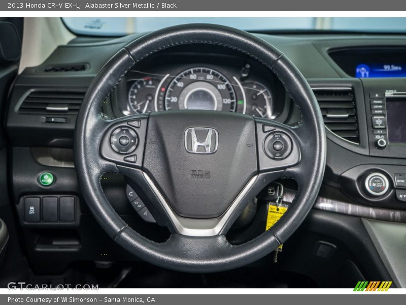 Alabaster Silver Metallic / Black 2013 Honda CR-V EX-L