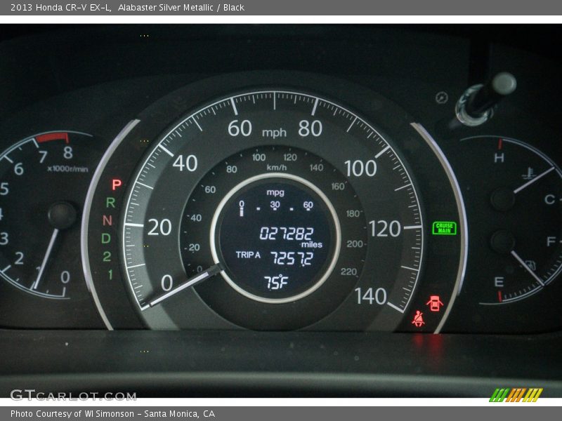 Alabaster Silver Metallic / Black 2013 Honda CR-V EX-L