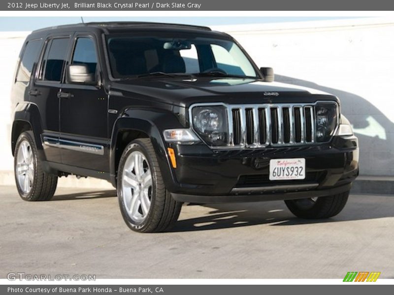 Brilliant Black Crystal Pearl / Dark Slate Gray 2012 Jeep Liberty Jet