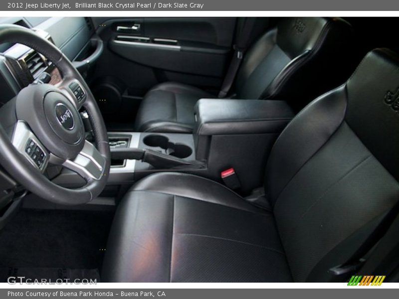 Brilliant Black Crystal Pearl / Dark Slate Gray 2012 Jeep Liberty Jet