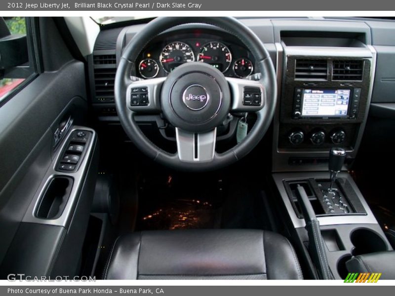 Brilliant Black Crystal Pearl / Dark Slate Gray 2012 Jeep Liberty Jet
