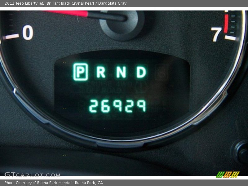 Brilliant Black Crystal Pearl / Dark Slate Gray 2012 Jeep Liberty Jet