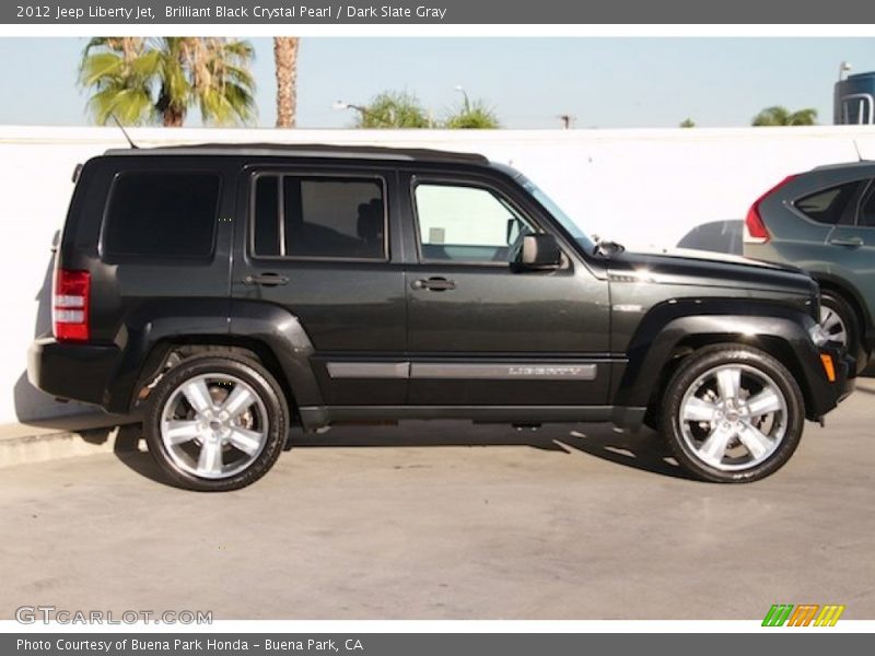 Brilliant Black Crystal Pearl / Dark Slate Gray 2012 Jeep Liberty Jet