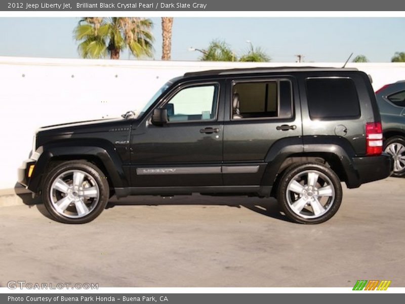 Brilliant Black Crystal Pearl / Dark Slate Gray 2012 Jeep Liberty Jet