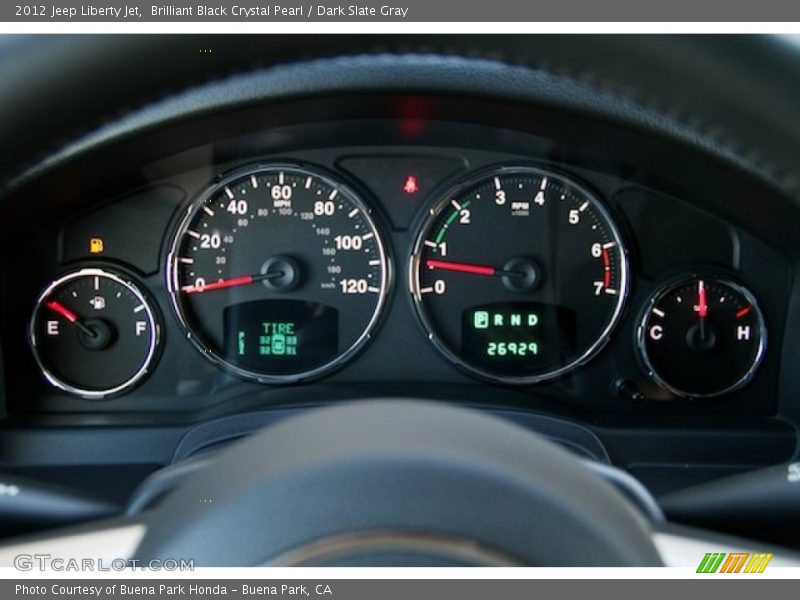 Brilliant Black Crystal Pearl / Dark Slate Gray 2012 Jeep Liberty Jet
