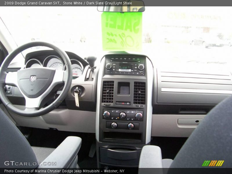 Stone White / Dark Slate Gray/Light Shale 2009 Dodge Grand Caravan SXT