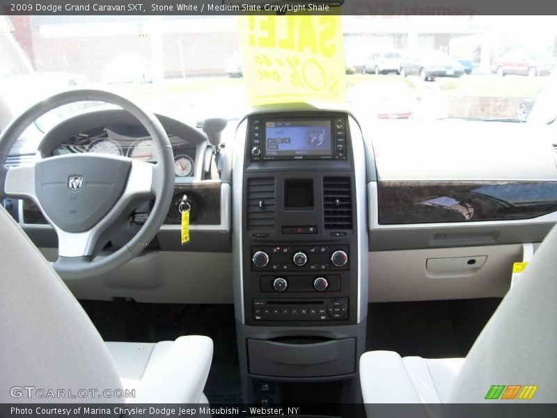 Stone White / Medium Slate Gray/Light Shale 2009 Dodge Grand Caravan SXT