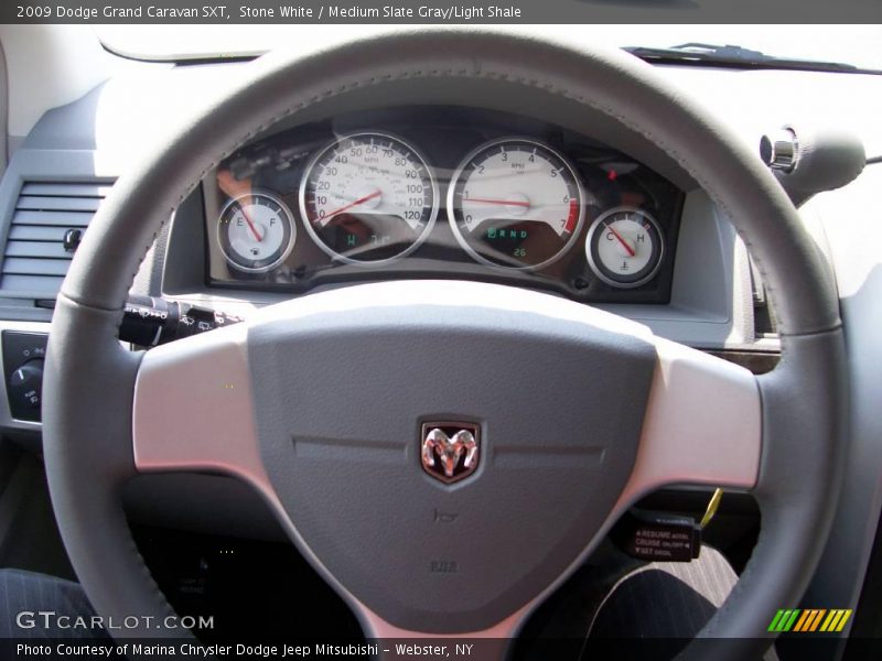 Stone White / Medium Slate Gray/Light Shale 2009 Dodge Grand Caravan SXT