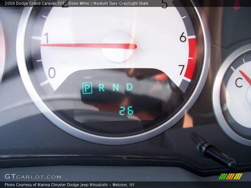 Stone White / Medium Slate Gray/Light Shale 2009 Dodge Grand Caravan SXT