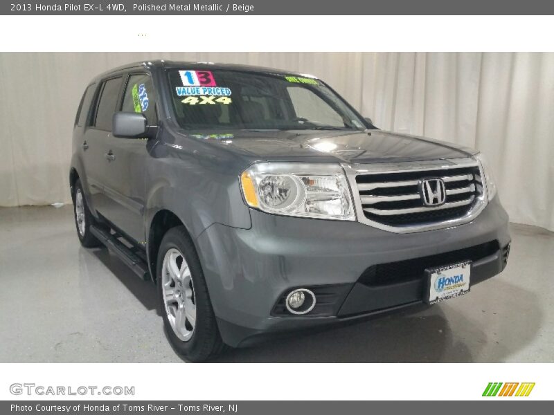 Polished Metal Metallic / Beige 2013 Honda Pilot EX-L 4WD