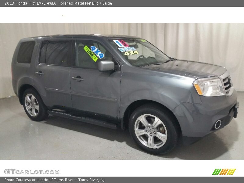 Polished Metal Metallic / Beige 2013 Honda Pilot EX-L 4WD