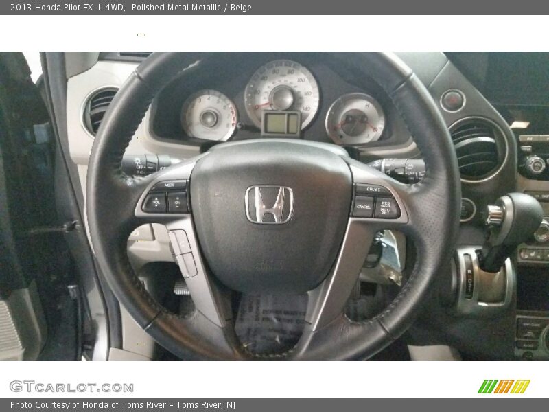Polished Metal Metallic / Beige 2013 Honda Pilot EX-L 4WD