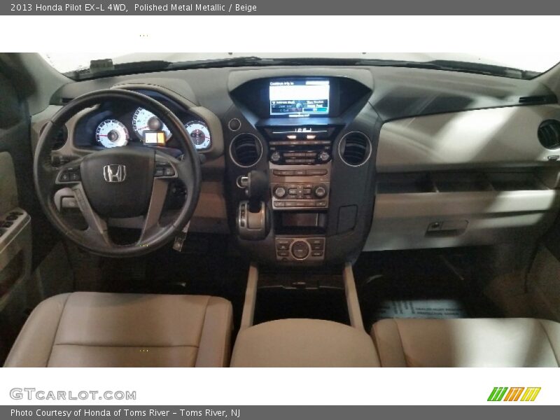 Polished Metal Metallic / Beige 2013 Honda Pilot EX-L 4WD