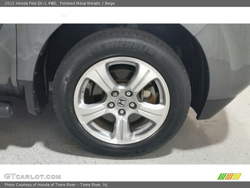 Polished Metal Metallic / Beige 2013 Honda Pilot EX-L 4WD