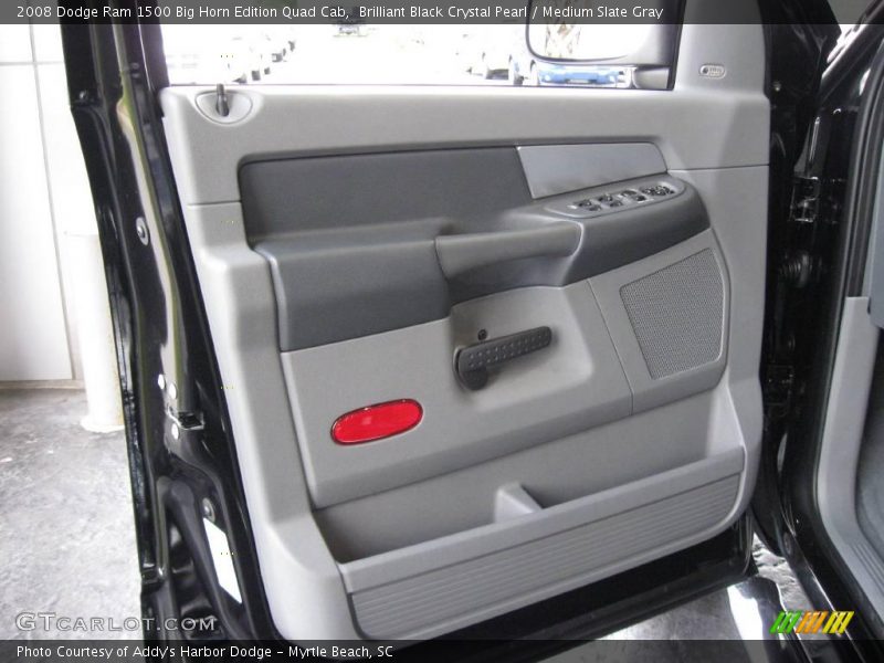 Brilliant Black Crystal Pearl / Medium Slate Gray 2008 Dodge Ram 1500 Big Horn Edition Quad Cab