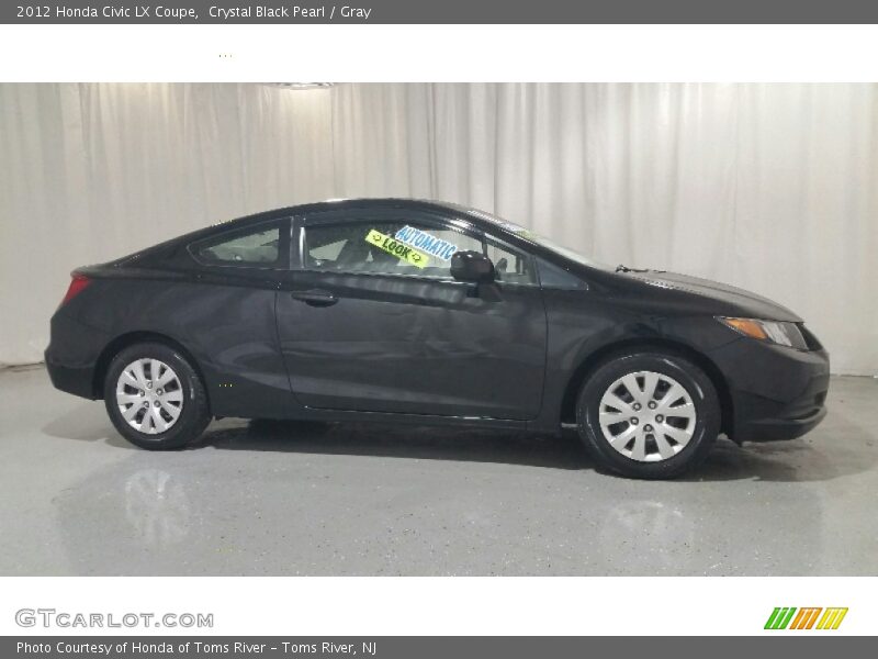 Crystal Black Pearl / Gray 2012 Honda Civic LX Coupe