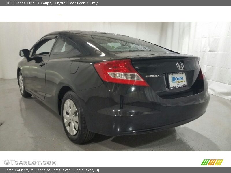 Crystal Black Pearl / Gray 2012 Honda Civic LX Coupe