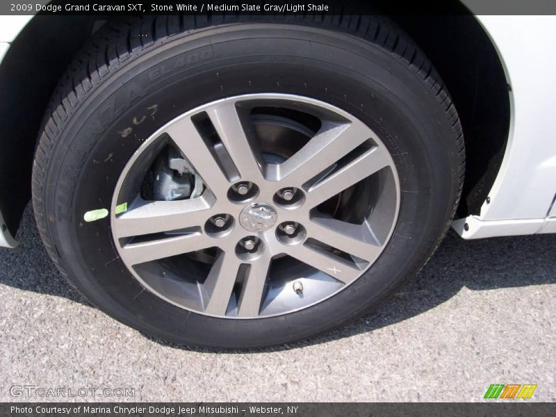 Stone White / Medium Slate Gray/Light Shale 2009 Dodge Grand Caravan SXT