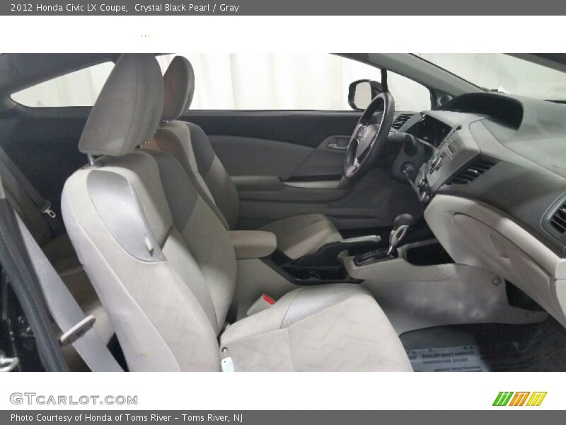 Crystal Black Pearl / Gray 2012 Honda Civic LX Coupe